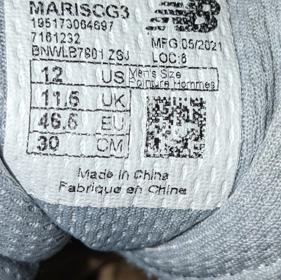 New Balance Gray Mariscg3 Fresh Foam Running Sneakers Size men's 12 GUC - Picture 3 of 10